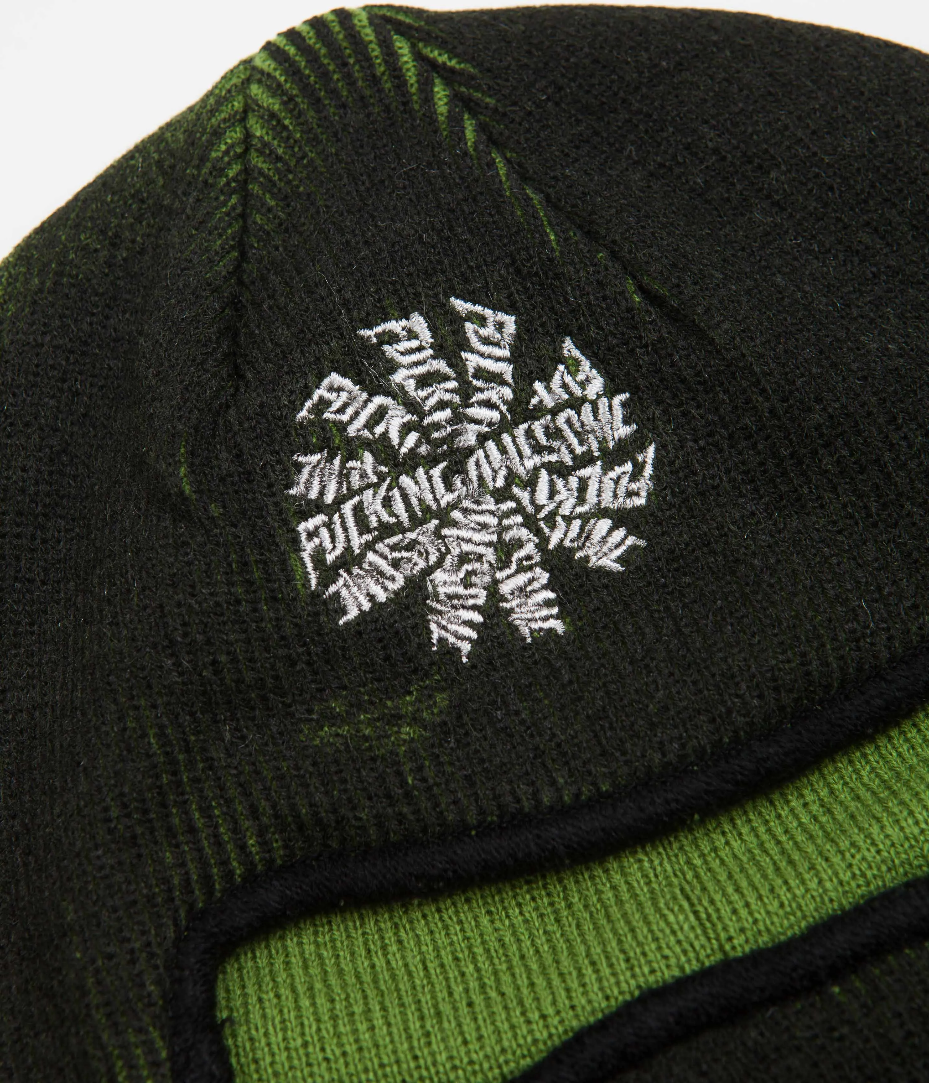 Fucking Awesome Spiral Balaclava - Green
