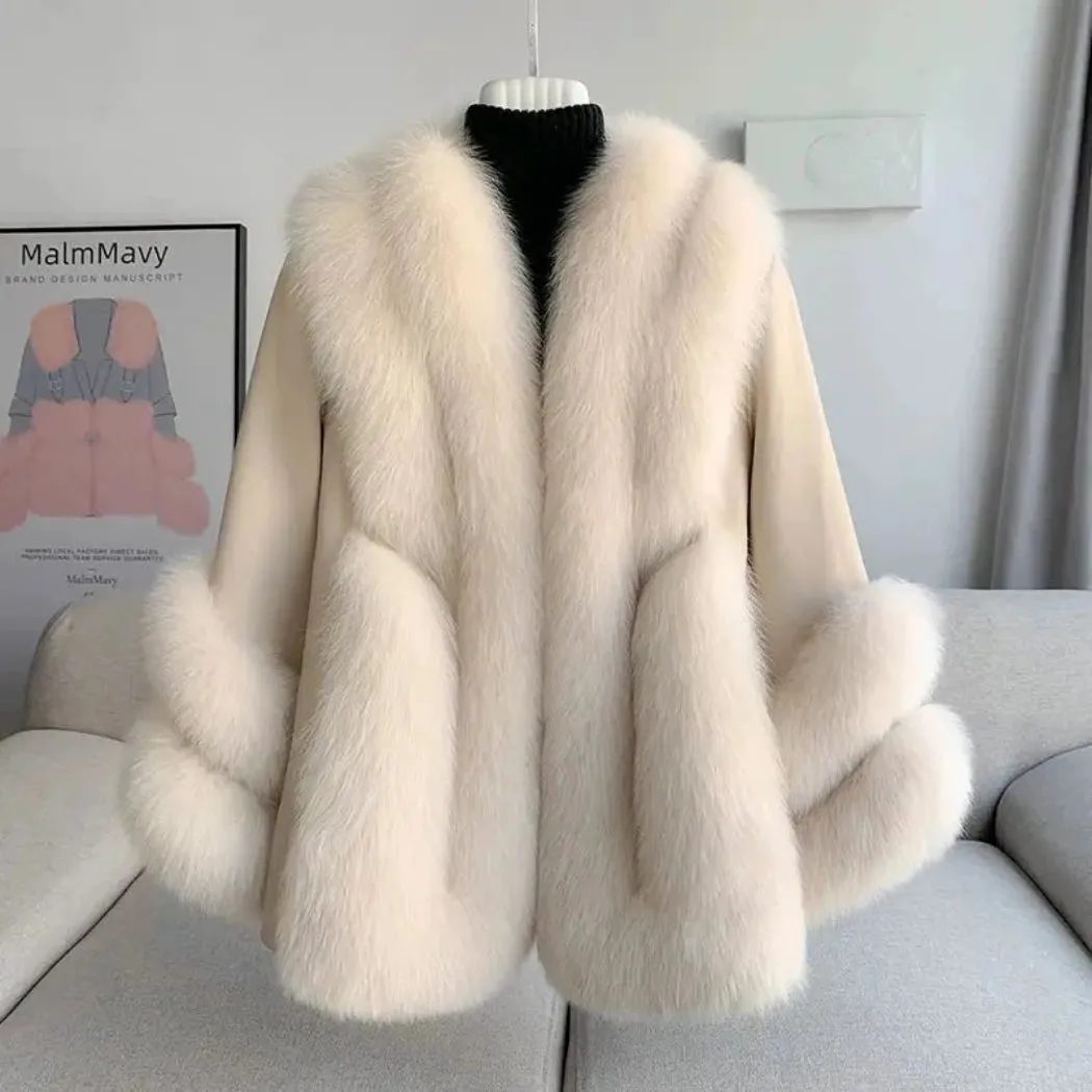 Genuine Fox Fur & Leather Jacket