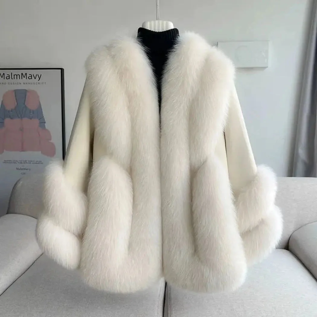 Genuine Fox Fur & Leather Jacket