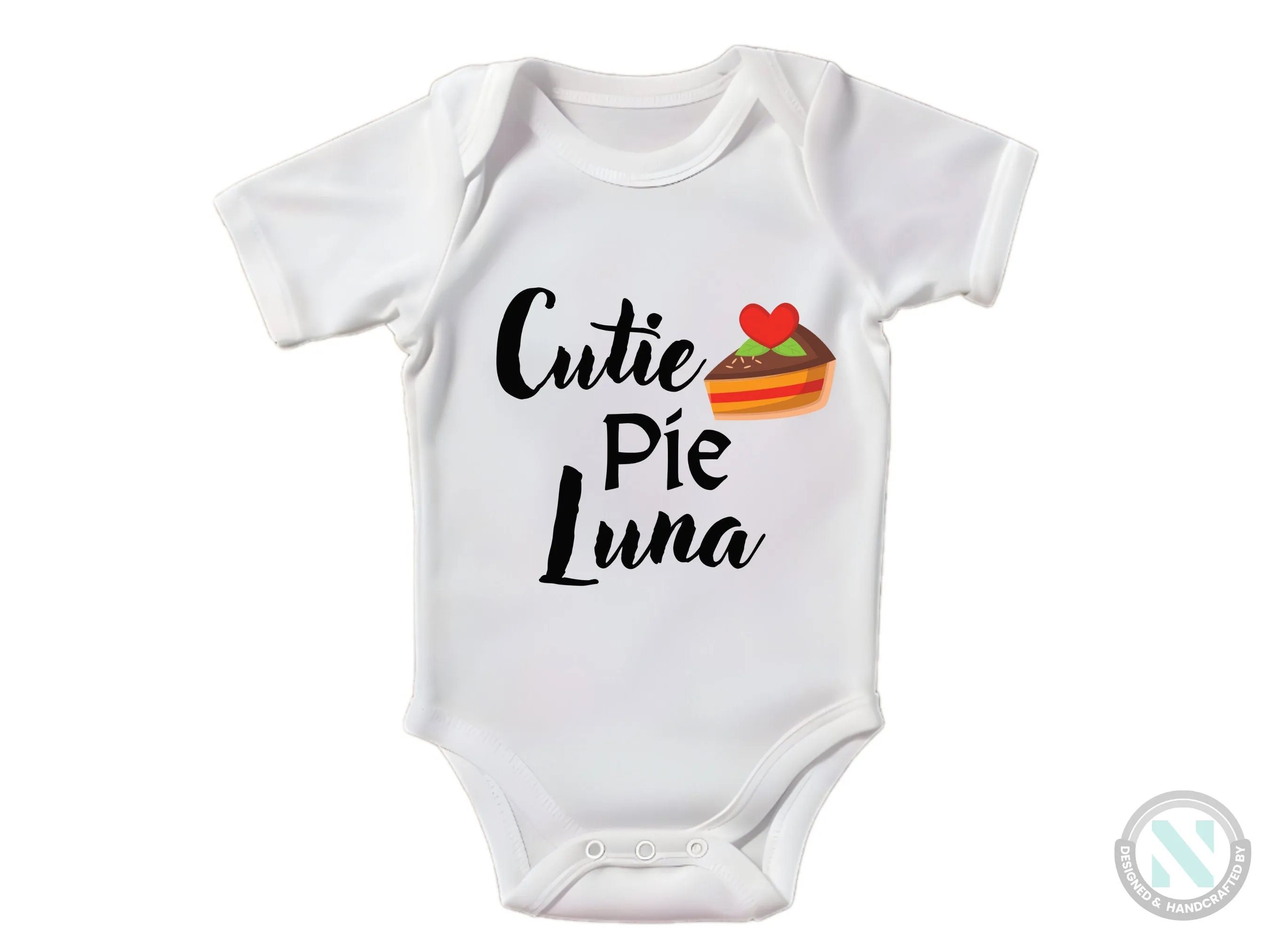 Girls Custom Long Sleeve Baby Bodysuit Birthday Gift with Cutie Pie