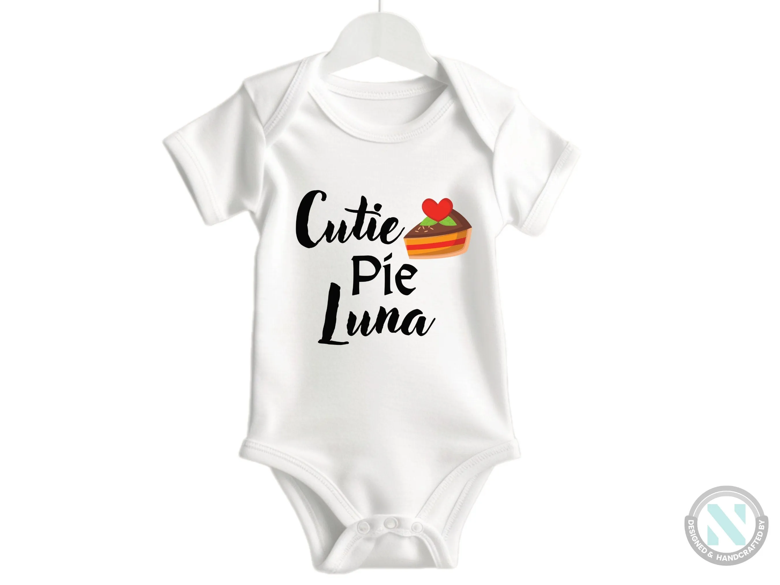 Girls Custom Long Sleeve Baby Bodysuit Birthday Gift with Cutie Pie