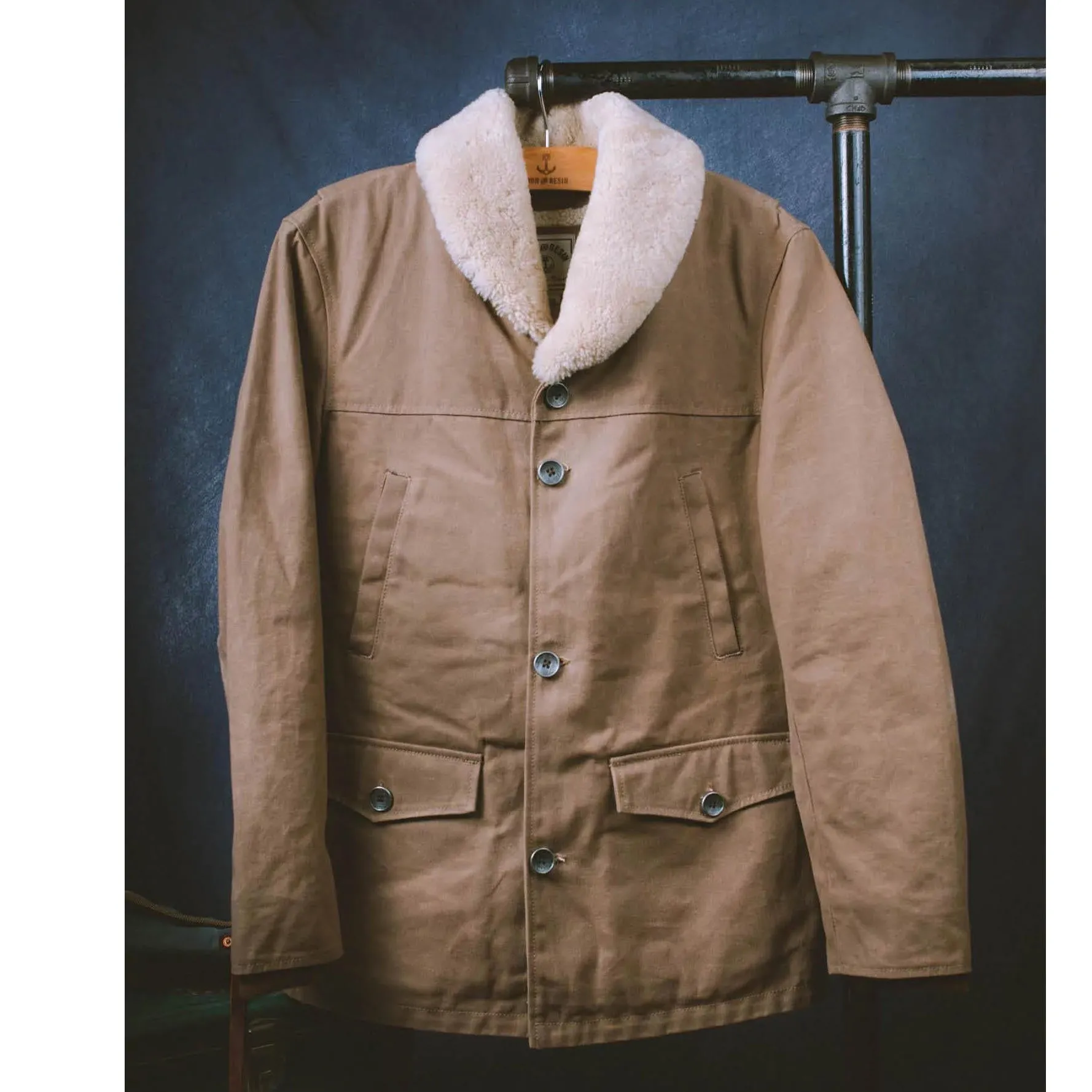 Lincoln Canvas Wachsjacke – Hellbraun