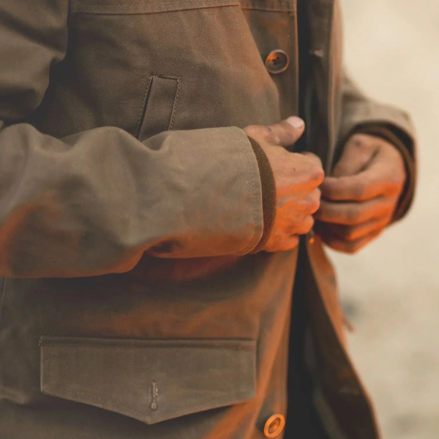 Lincoln Canvas Wachsjacke – Hellbraun