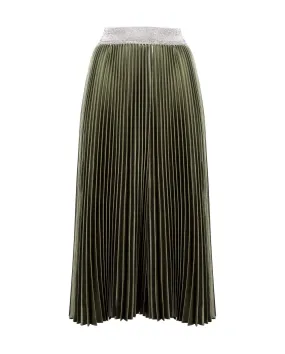 Longuette skirt with glitter band-waist