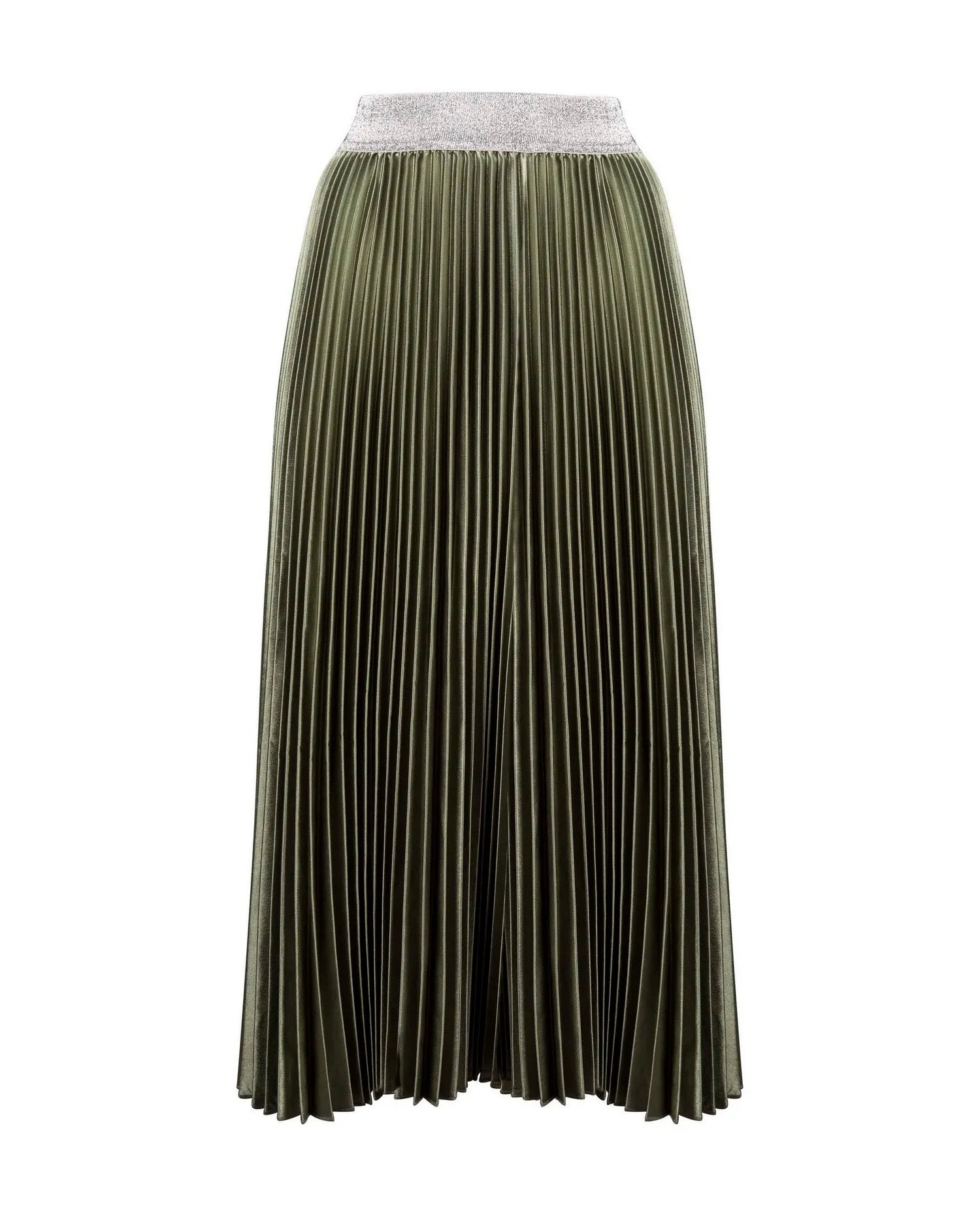 Longuette skirt with glitter band-waist