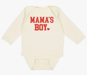 Mama's Boy Valentine's Day Long Sleeve Baby Bodysuit