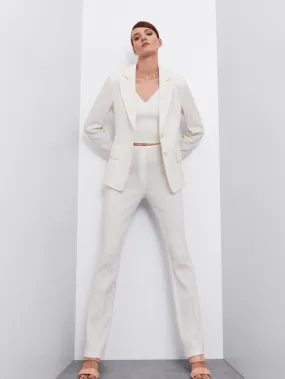 Marc Cain Collections Slim Fit Knitted Blazer In Off White WC 34.11 J43 COL 110