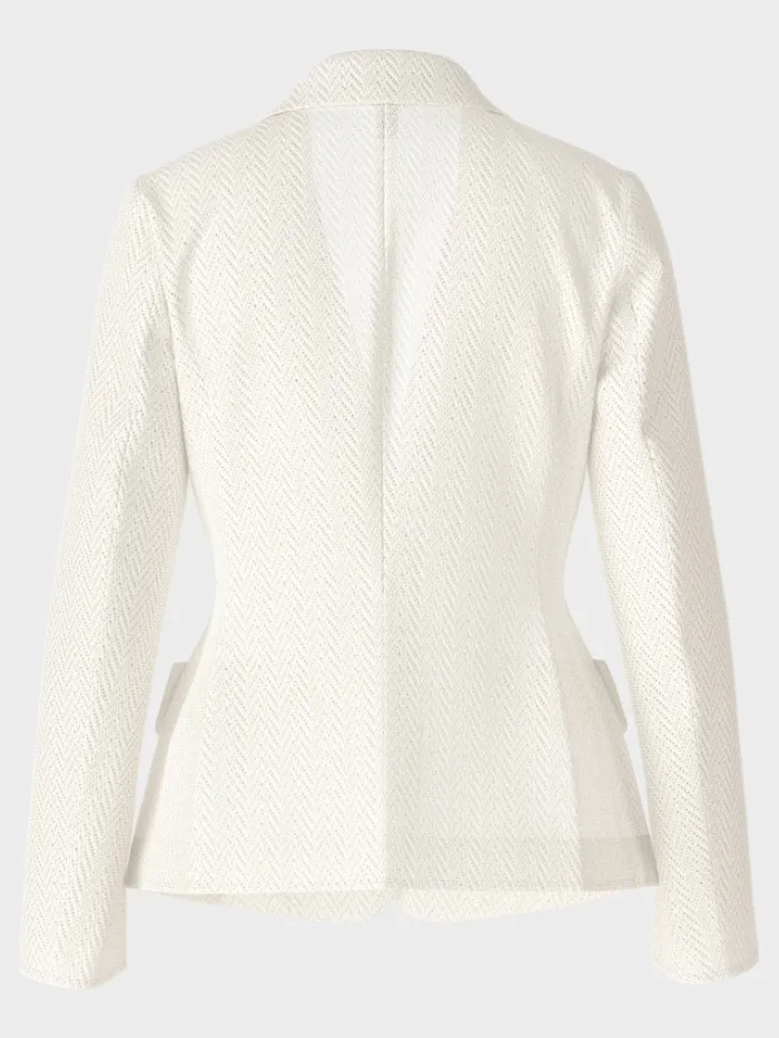 Marc Cain Collections Slim Fit Knitted Blazer In Off White WC 34.11 J43 COL 110