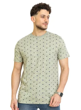 Mint Printed Round T-Shirt Design 1