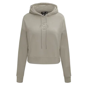 MLB CHICAGO CUBS NEUTRAL WOMEN'S CROPPED PO HOODIE (TAUPE)