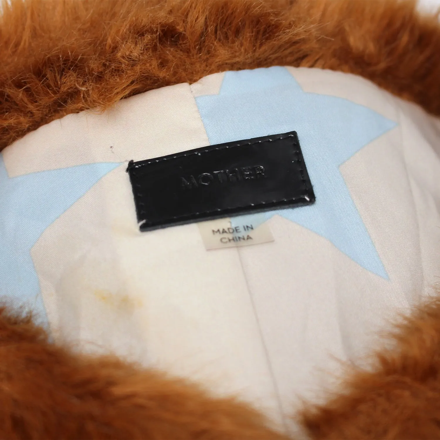MOTHER Boxy Faux Fur Jacket