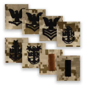 Navy Parka Tab Desert Digital Embroidered Rank - Enlisted & Officer
