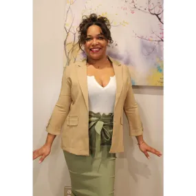 Open Front Blazer Jacket