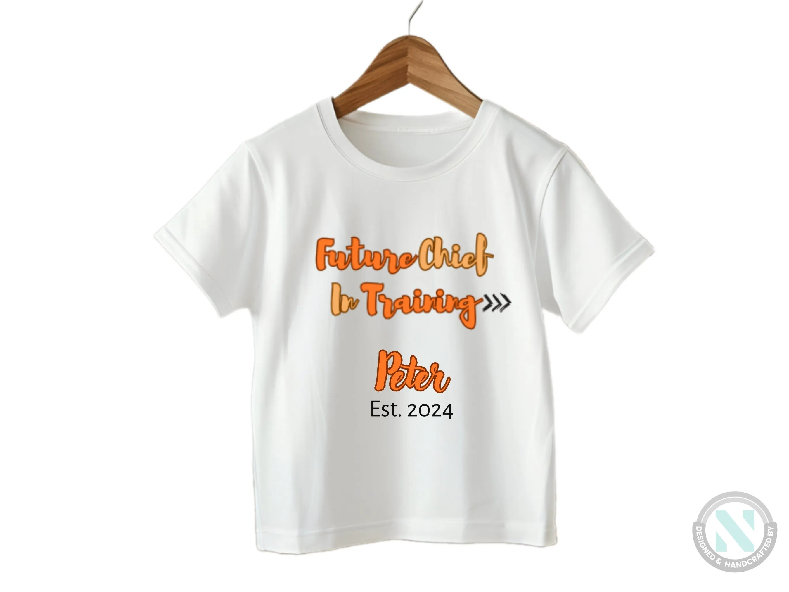 Personalized Name and Date Baby Bodysuit With Text Future Chief In Training
