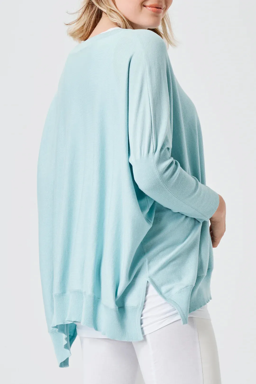 PIMA COTTON OVERSIZED CREWNECK KNIT - PLANET 9797K