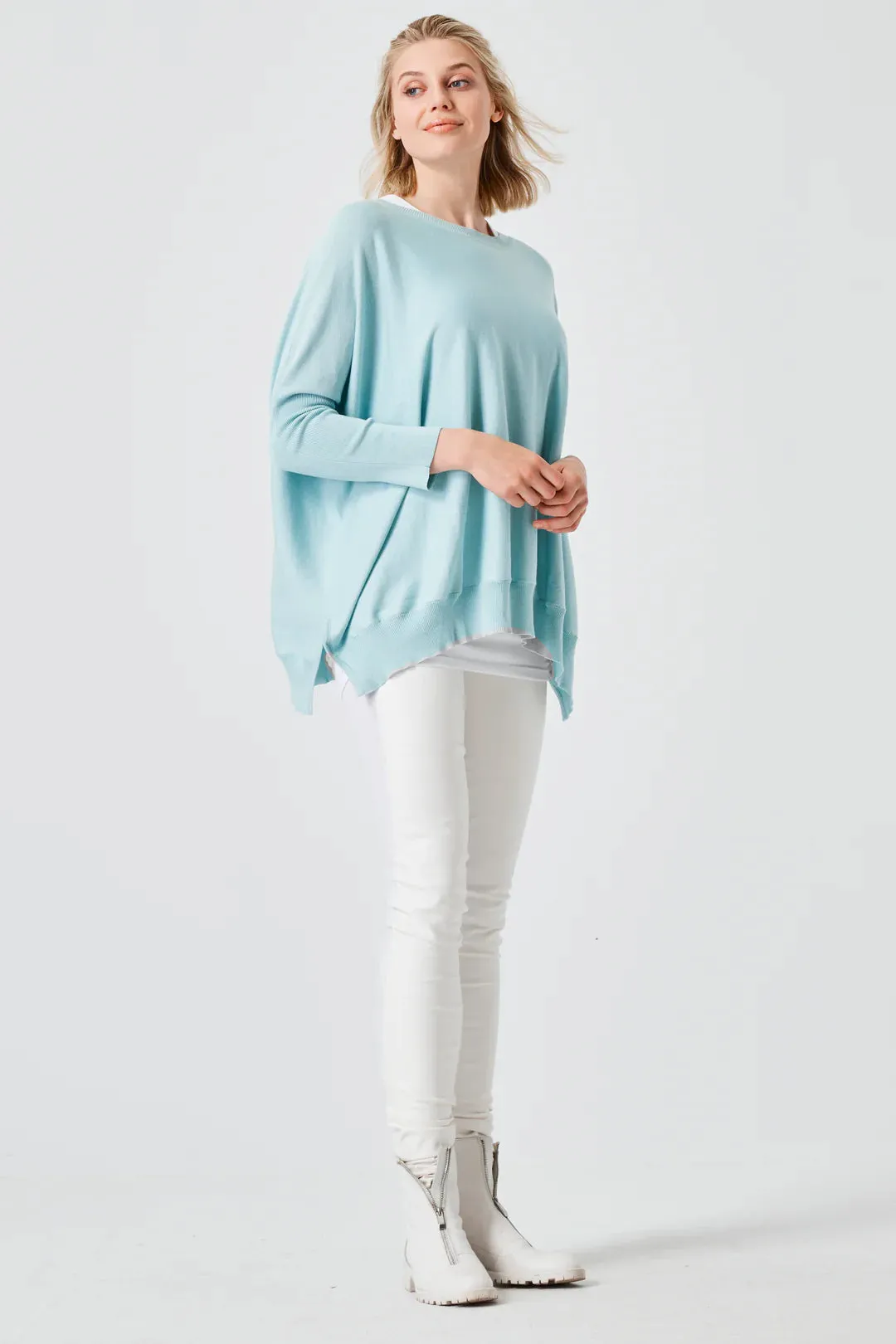 PIMA COTTON OVERSIZED CREWNECK KNIT - PLANET 9797K