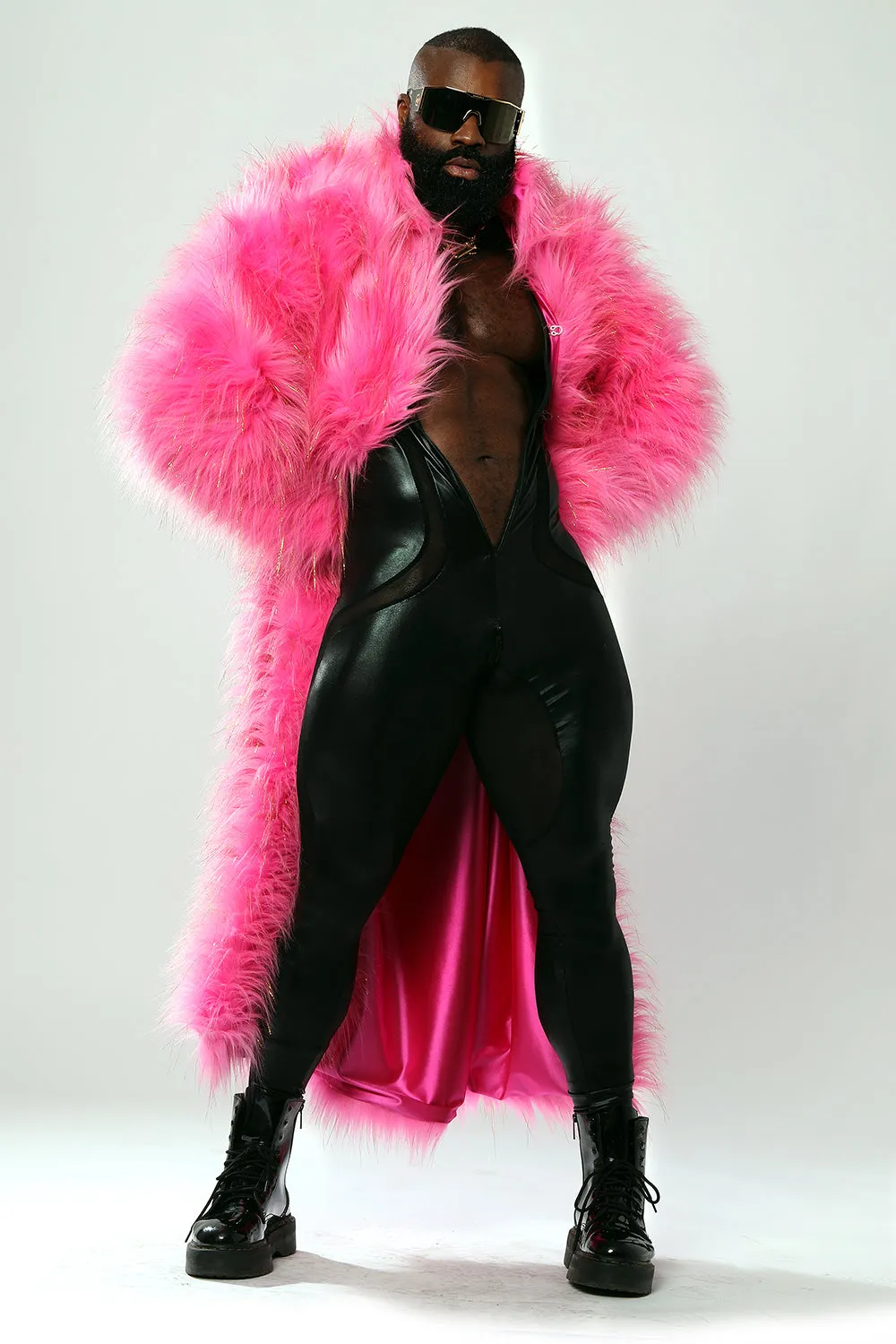 Pink and Gold Fur Coat
