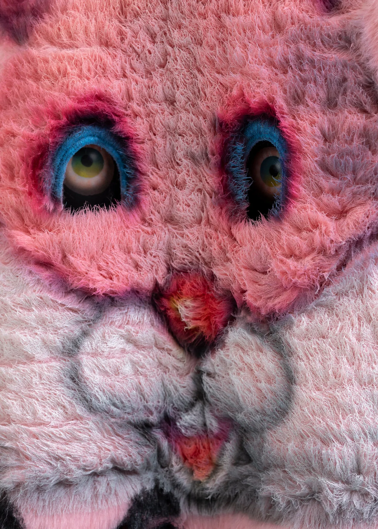 PINK AND-PAINTED FUR JACKET (RABBIT)