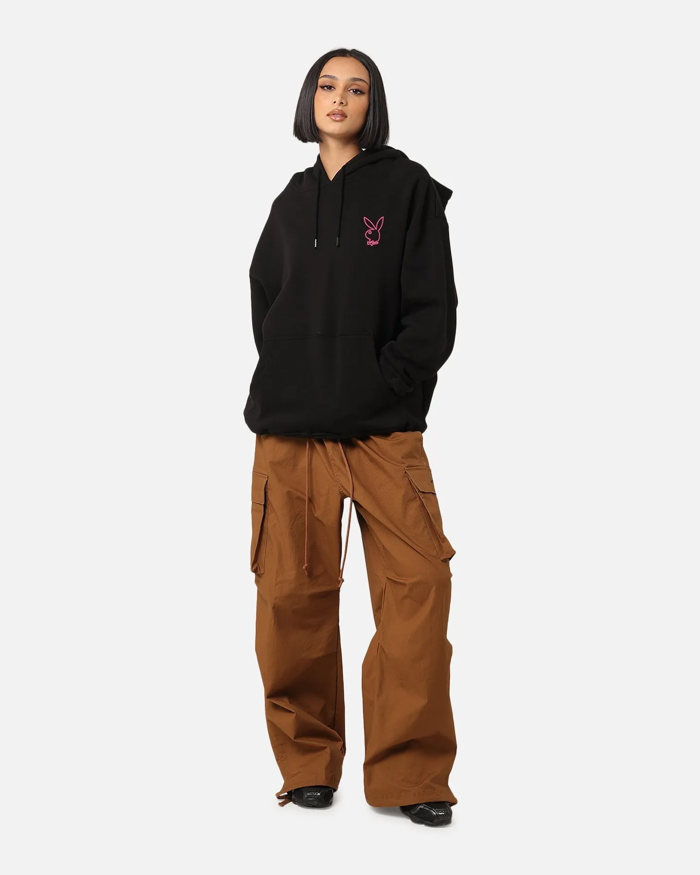 Playboy Neon Stack Hoodie Black/Pink