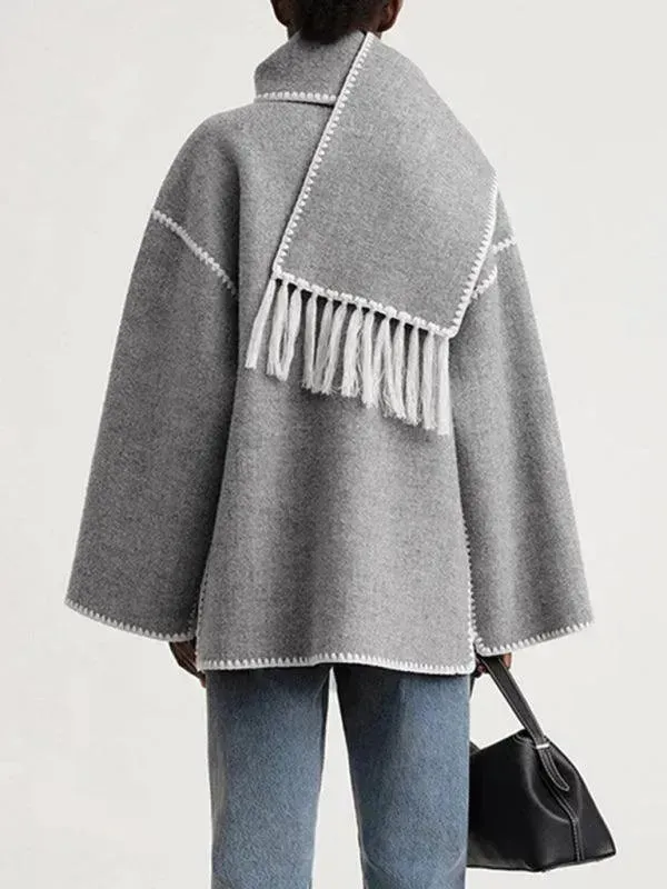 Plus Size Shawl Winter Coat Women