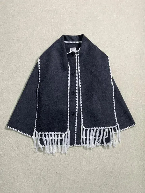 Plus Size Shawl Winter Coat Women