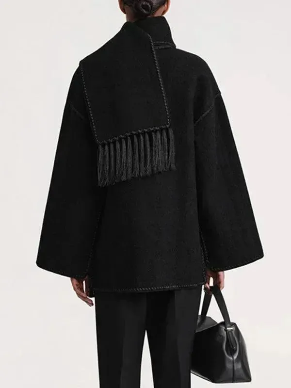 Plus Size Shawl Winter Coat Women