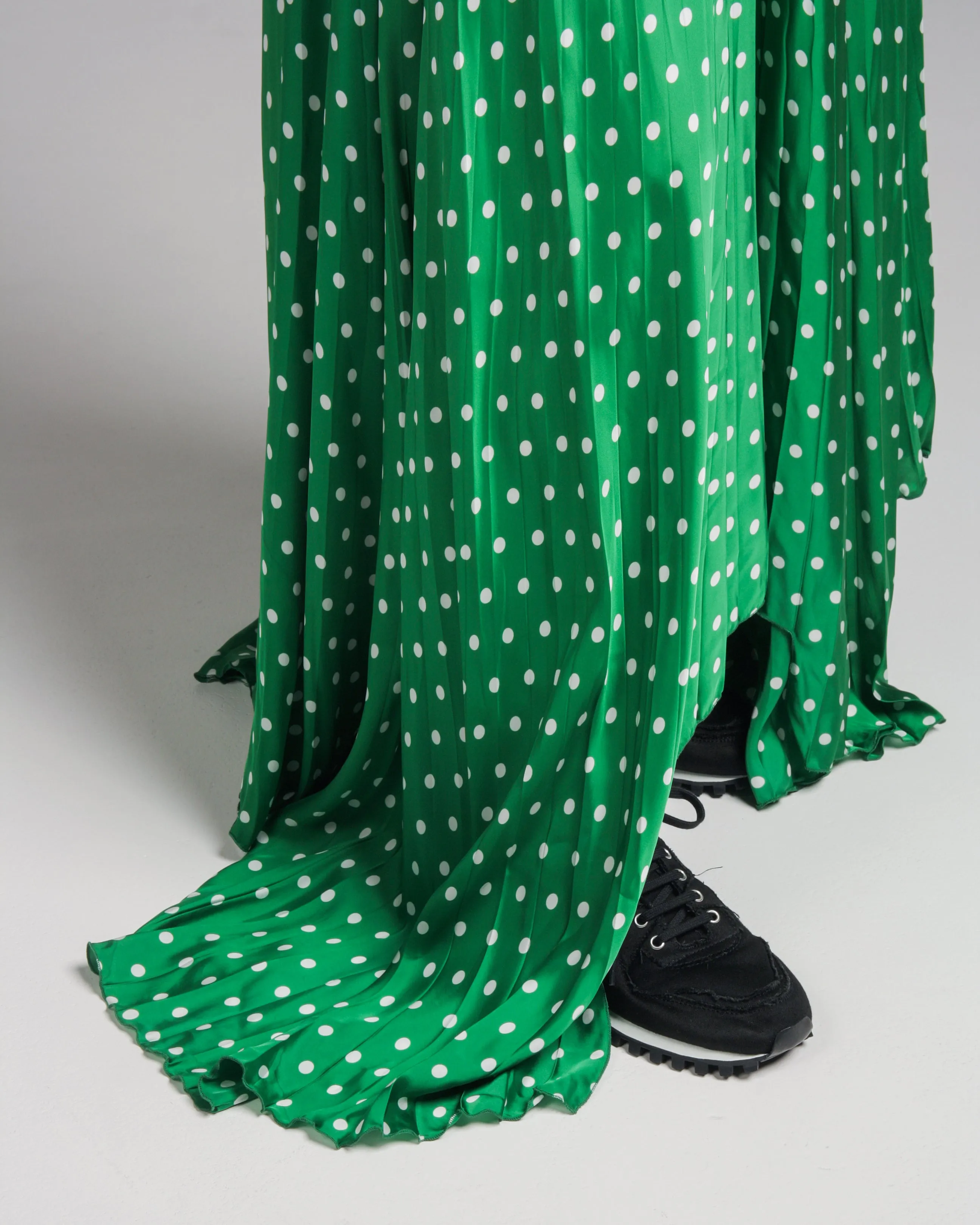 Polka Dot Pleated Skirt