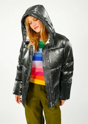 R&P Jacee Padded Hooded Jacket in Night