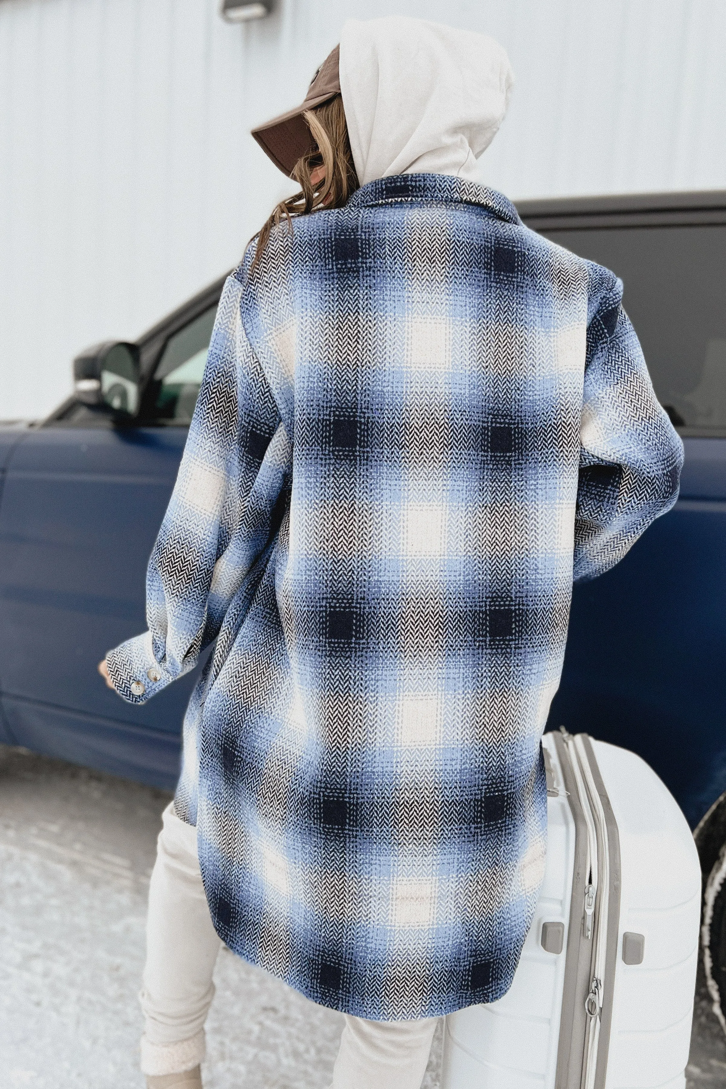 Ready For The Chill Oversized Long Shacket (Navy)