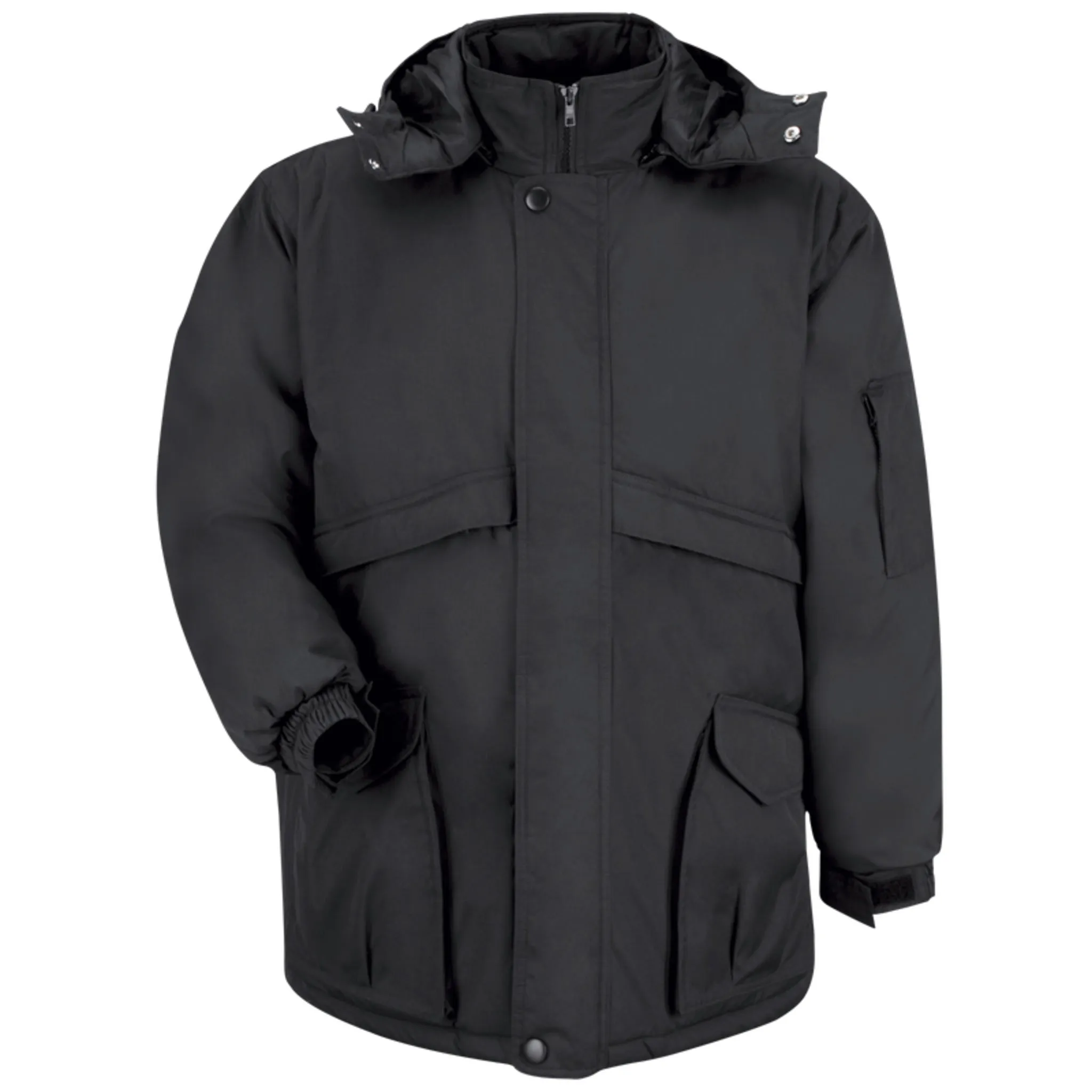 Red Kap JP70 Heavyweight Parka with Water Repellent Fabric, Detachable Hood, Adjustable Waist, Ample Storage Pockets, Storm Flap, Gussets | Sizes S-5XL