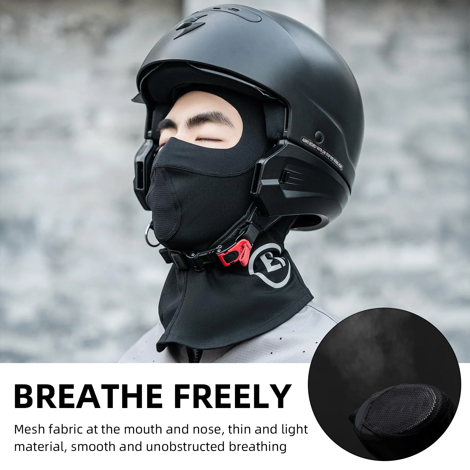 ROCKBROS Balaclava Ski Mask, Thermal Full Face Cover, Windproof Neck Warmer