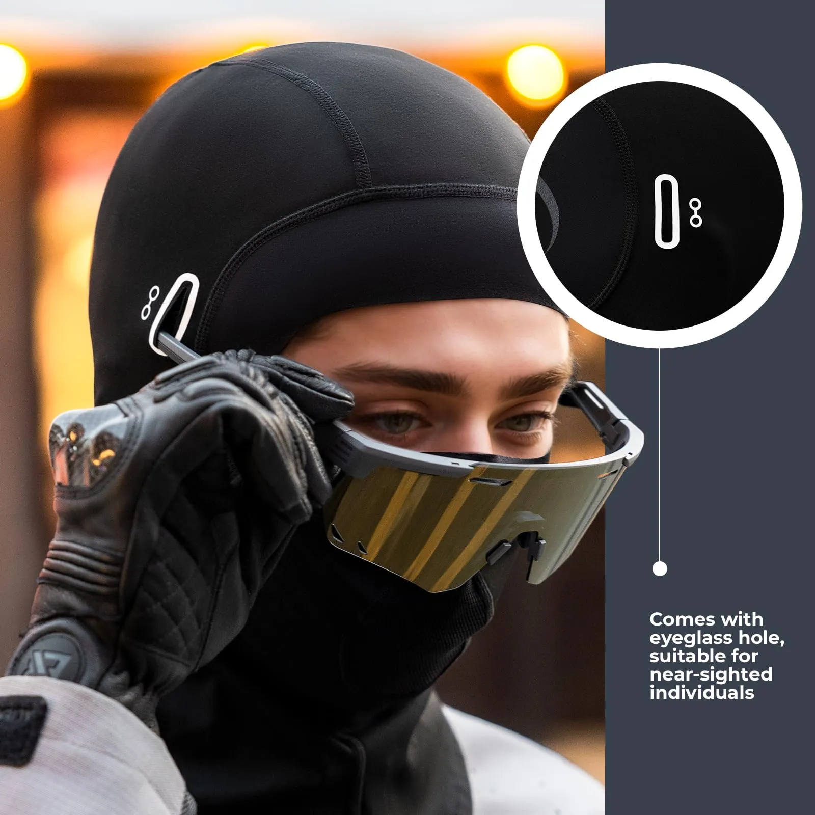 ROCKBROS Balaclava Ski Mask, Thermal Full Face Cover, Windproof Neck Warmer