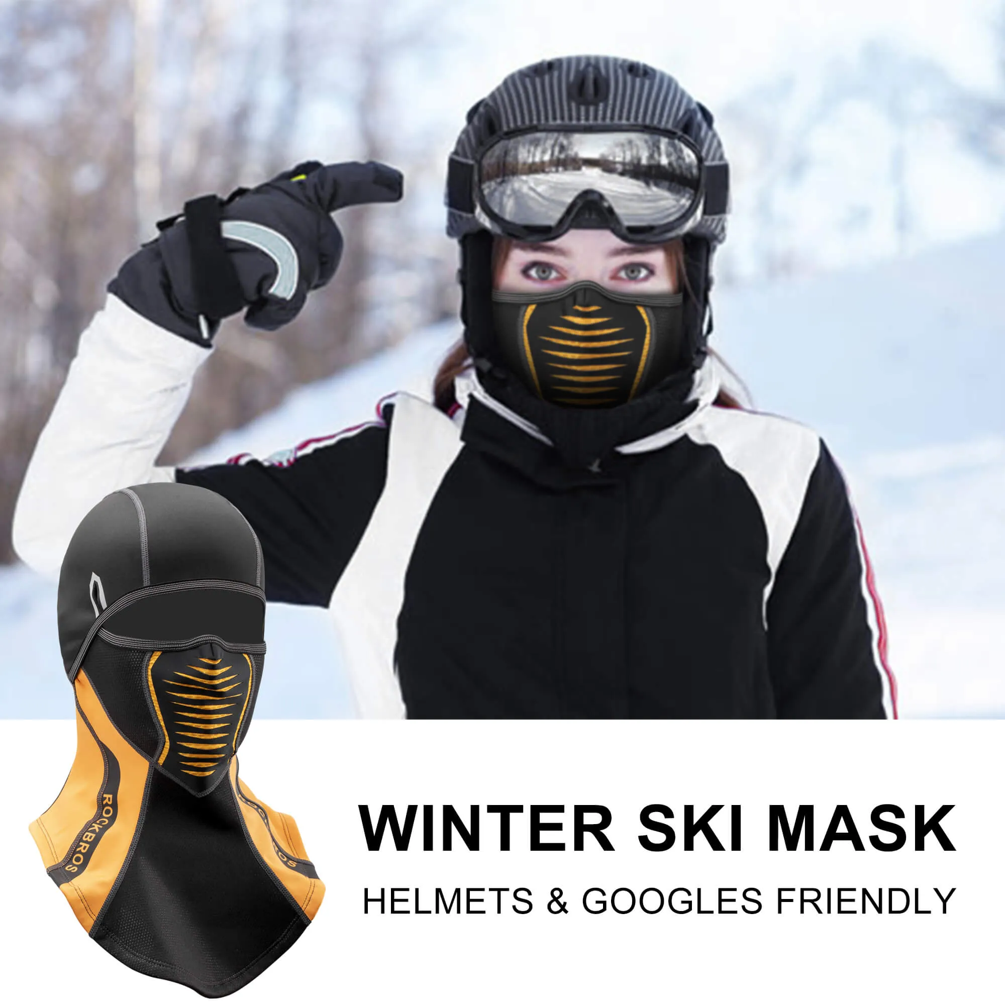 ROCKBROS Winter Windproof Balaclava Warm Cycling Cover