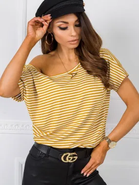 Rue Paris WMN Ylw Striped T-Shirt