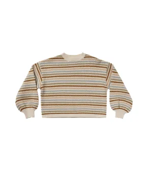 Rylee & Cru Honeycomb Stripe Boxy Crop Sweater