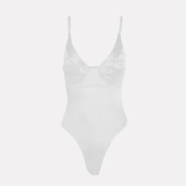 Satin Spaghetti Strap Bodysuit - 6 colors