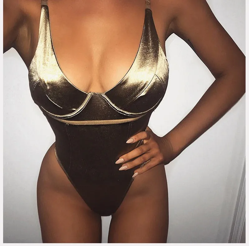 Satin Spaghetti Strap Bodysuit - 6 colors
