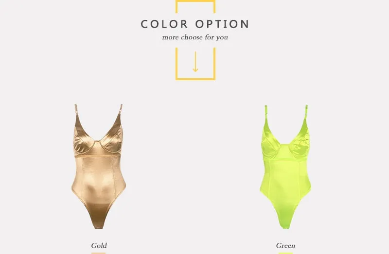 Satin Spaghetti Strap Bodysuit - 6 colors