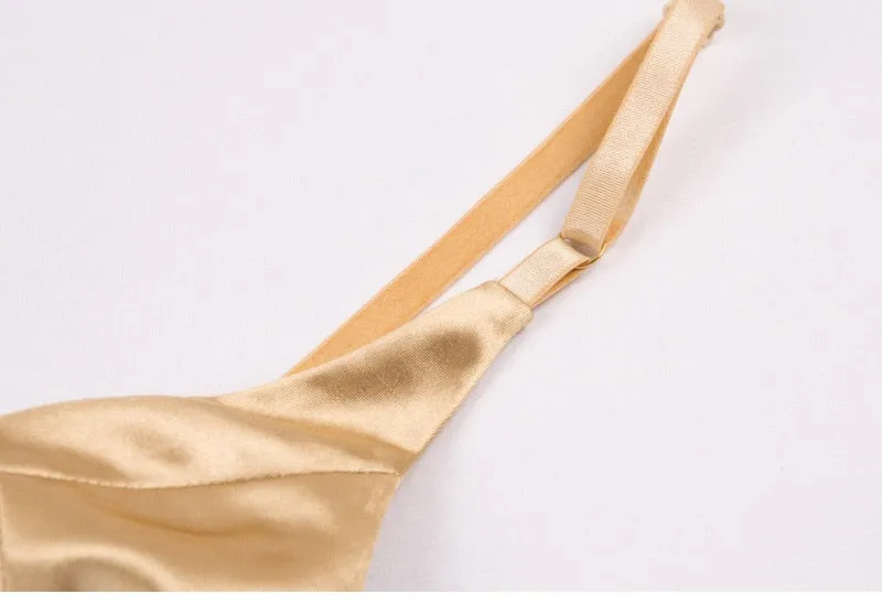 Satin Spaghetti Strap Bodysuit - 6 colors