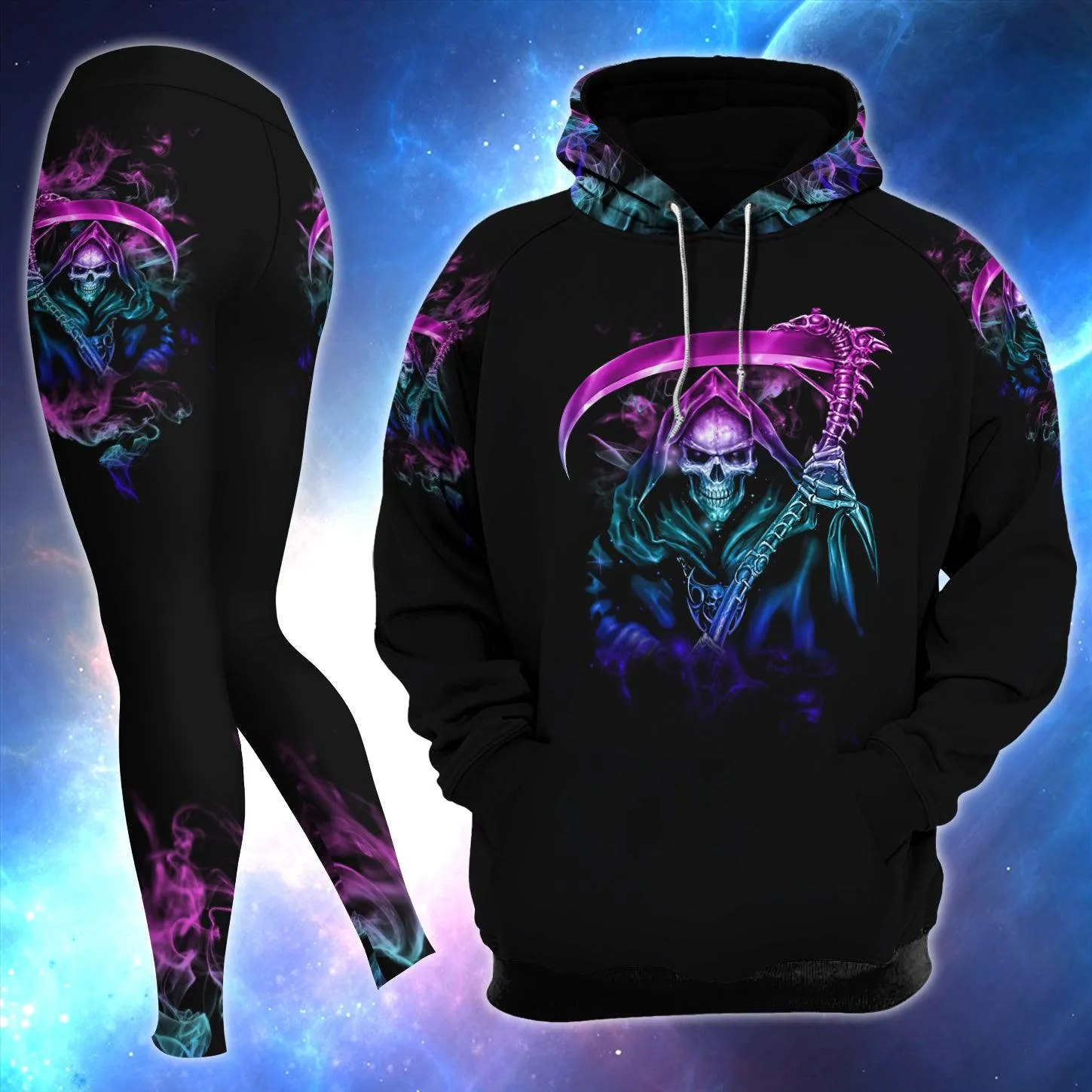 Skull Death Funny Combo Hoodie and Leggings