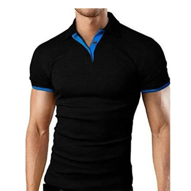Slim Fit Polo Shirt Men Fashion