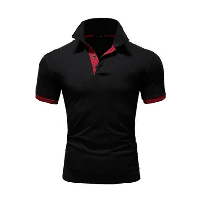 Slim Fit Polo Shirt Men Fashion