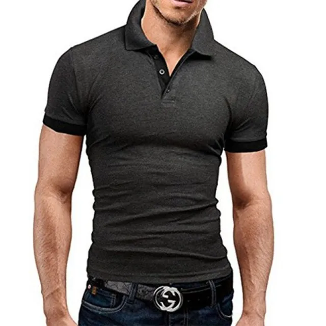 Slim Fit Polo Shirt Men Fashion