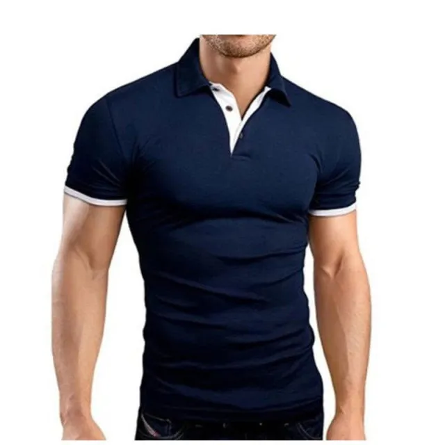 Slim Fit Polo Shirt Men Fashion