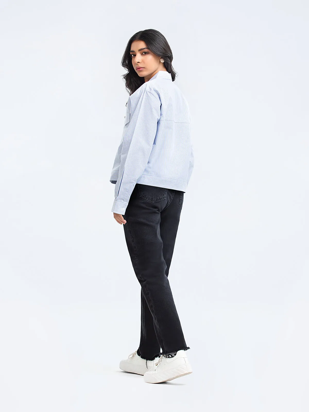 Smart Fit Cotton Shacket - FWTJW23-007