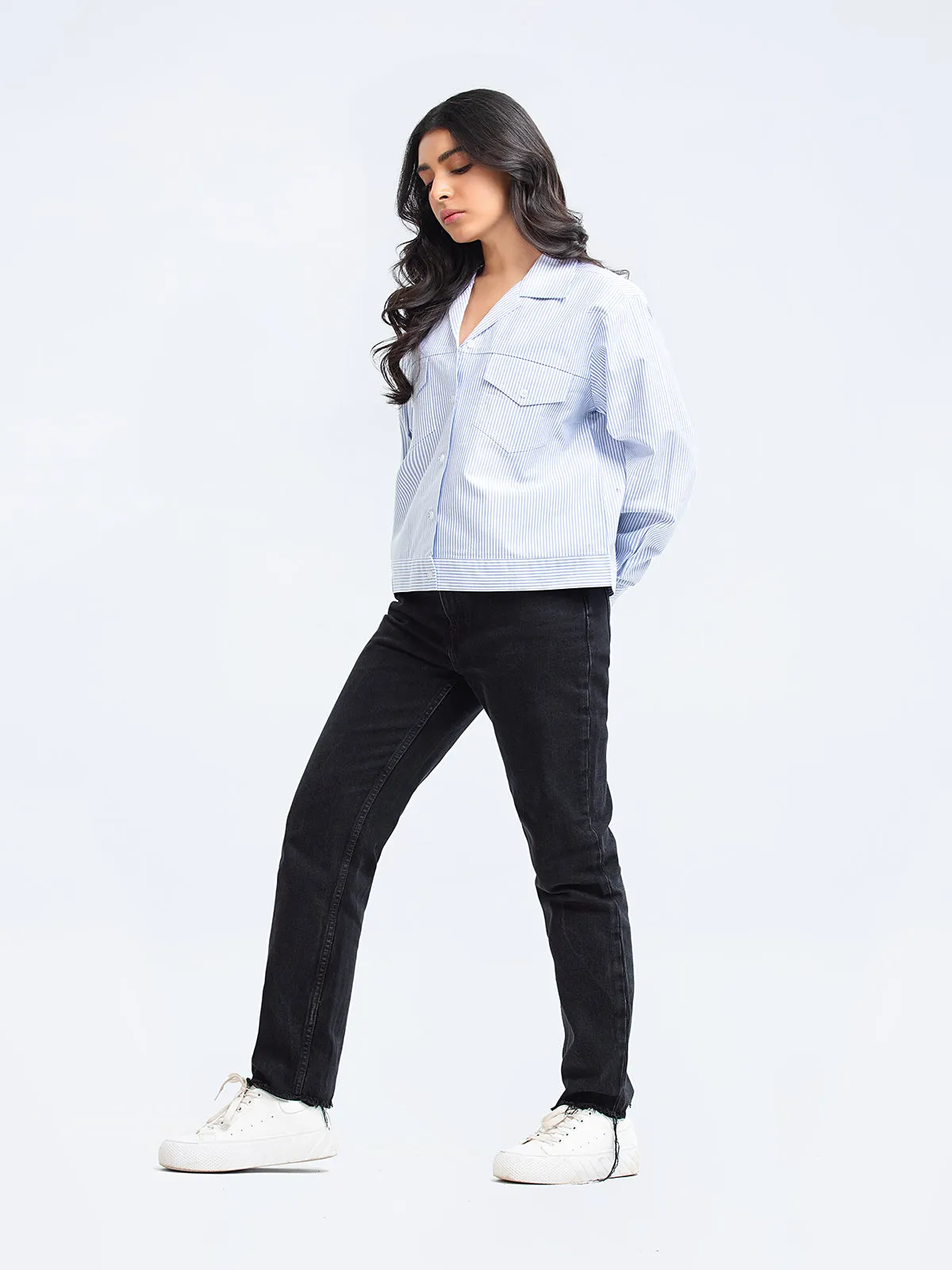 Smart Fit Cotton Shacket - FWTJW23-007