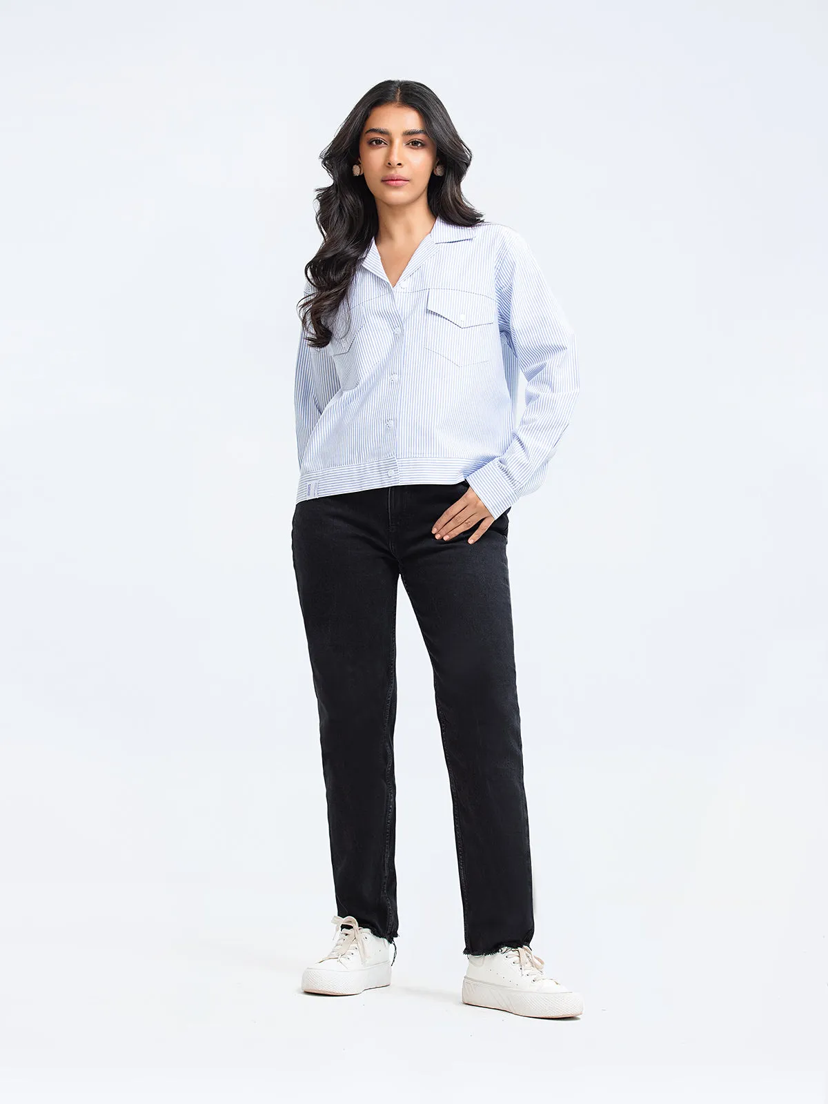 Smart Fit Cotton Shacket - FWTJW23-007
