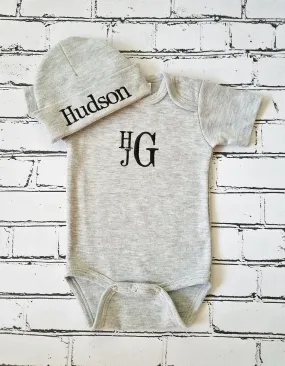 Stacked Monogrammed Boy Outfit