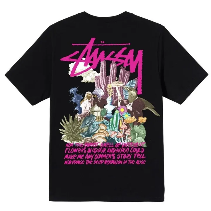 Stussy Shir round Neck Short Sleeve T-shirt Baby Boy and Girl Summer