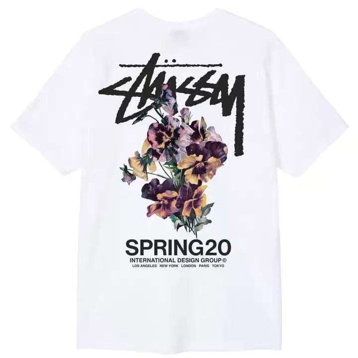 Stussy Shir round Neck Short Sleeve T-shirt Baby Boy and Girl Summer